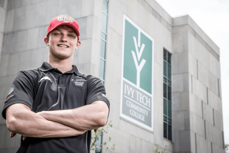 2014: Ivy Tech sponsors Sage Karam in its first Indy 500&nbsp;partnership